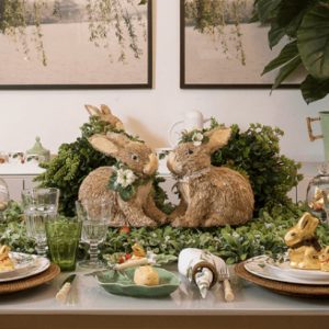 Almoço de Páscoa do domingo inspirado na lenda do coelho