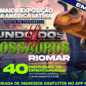 Mundo dos Dinossauros: exposição gratuita em breve no RioMar